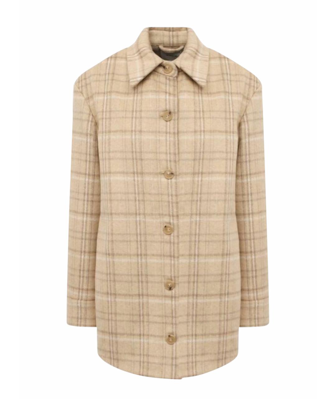 VINCE Бежевая шерстяная куртка, фото 1