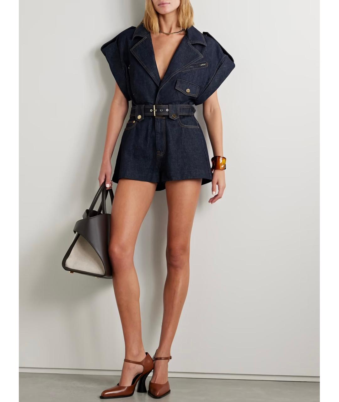 ZIMMERMANN Темно-синий хлопковый комбинезон, фото 2