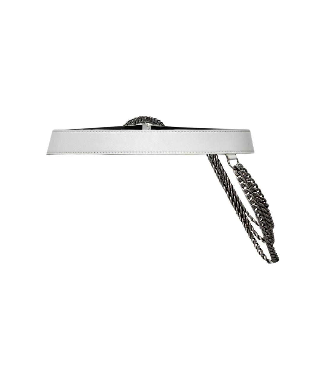 ALESSANDRA RICH Белый кожаный ремень, фото 2