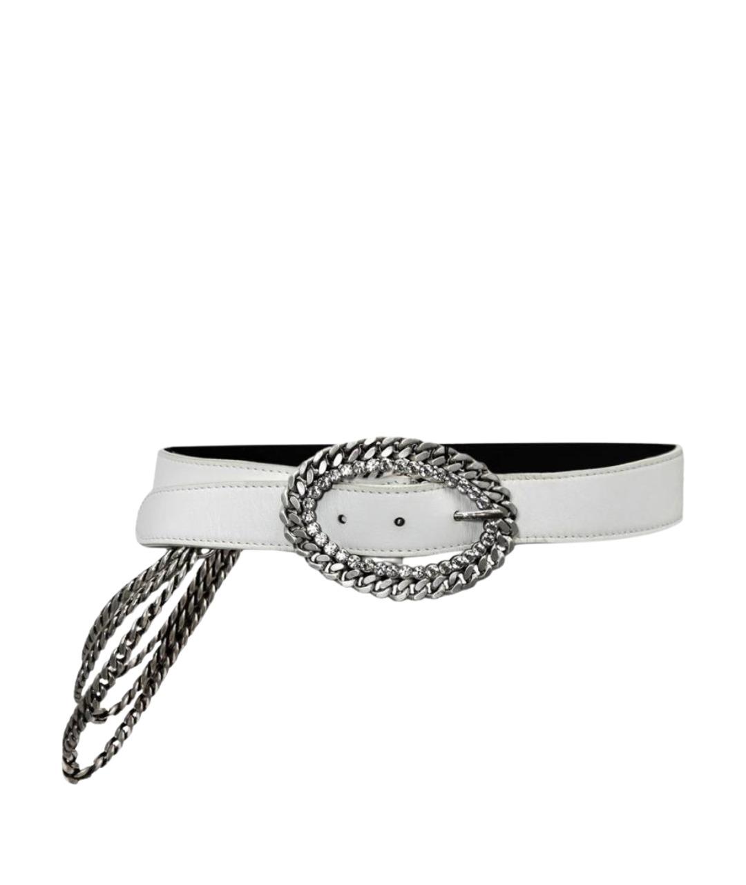 ALESSANDRA RICH Белый кожаный ремень, фото 1