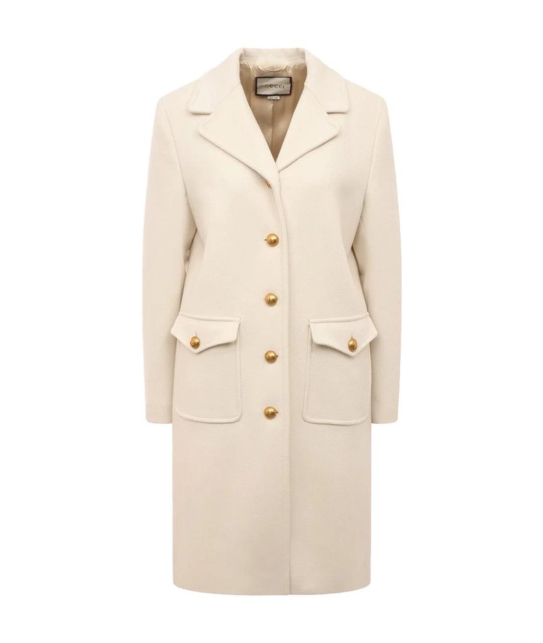 GUCCI Бежевое шерстяное пальто, фото 1