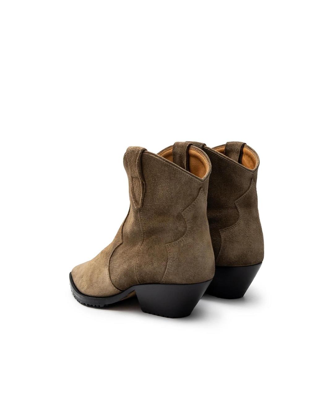 ISABEL MARANT Бежевые замшевые ботильоны, фото 3