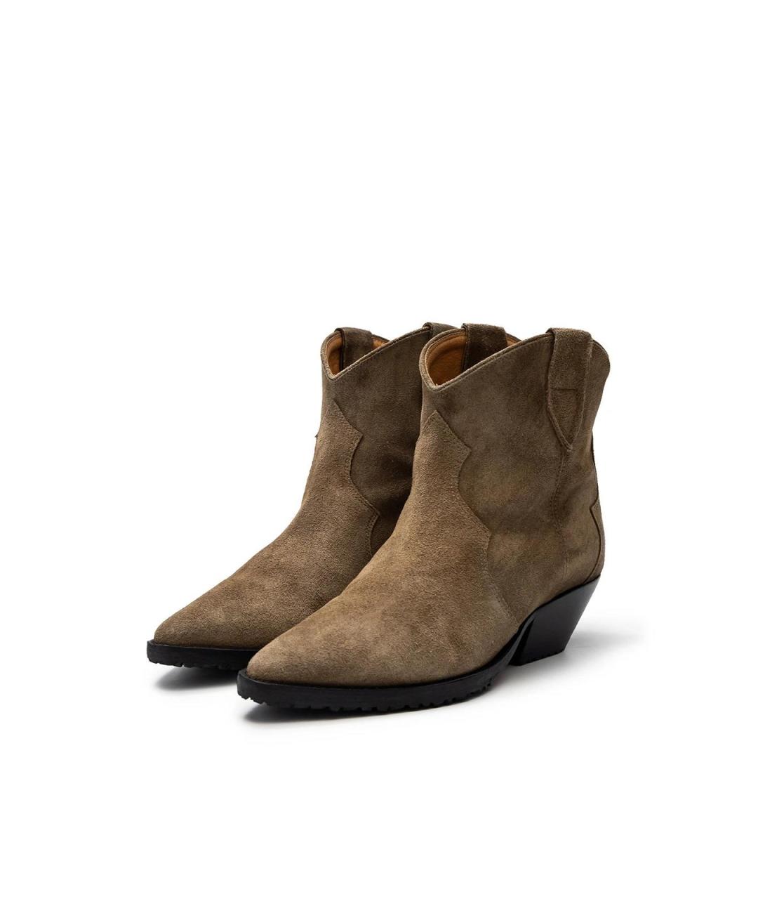 ISABEL MARANT Бежевые замшевые ботильоны, фото 2