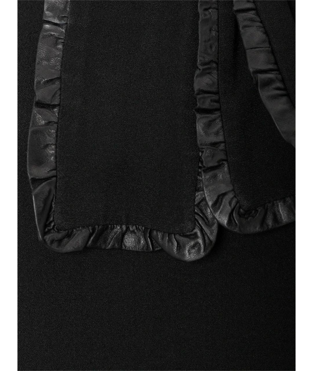 SAINT LAURENT Черное шерстяное повседневное платье, фото 3