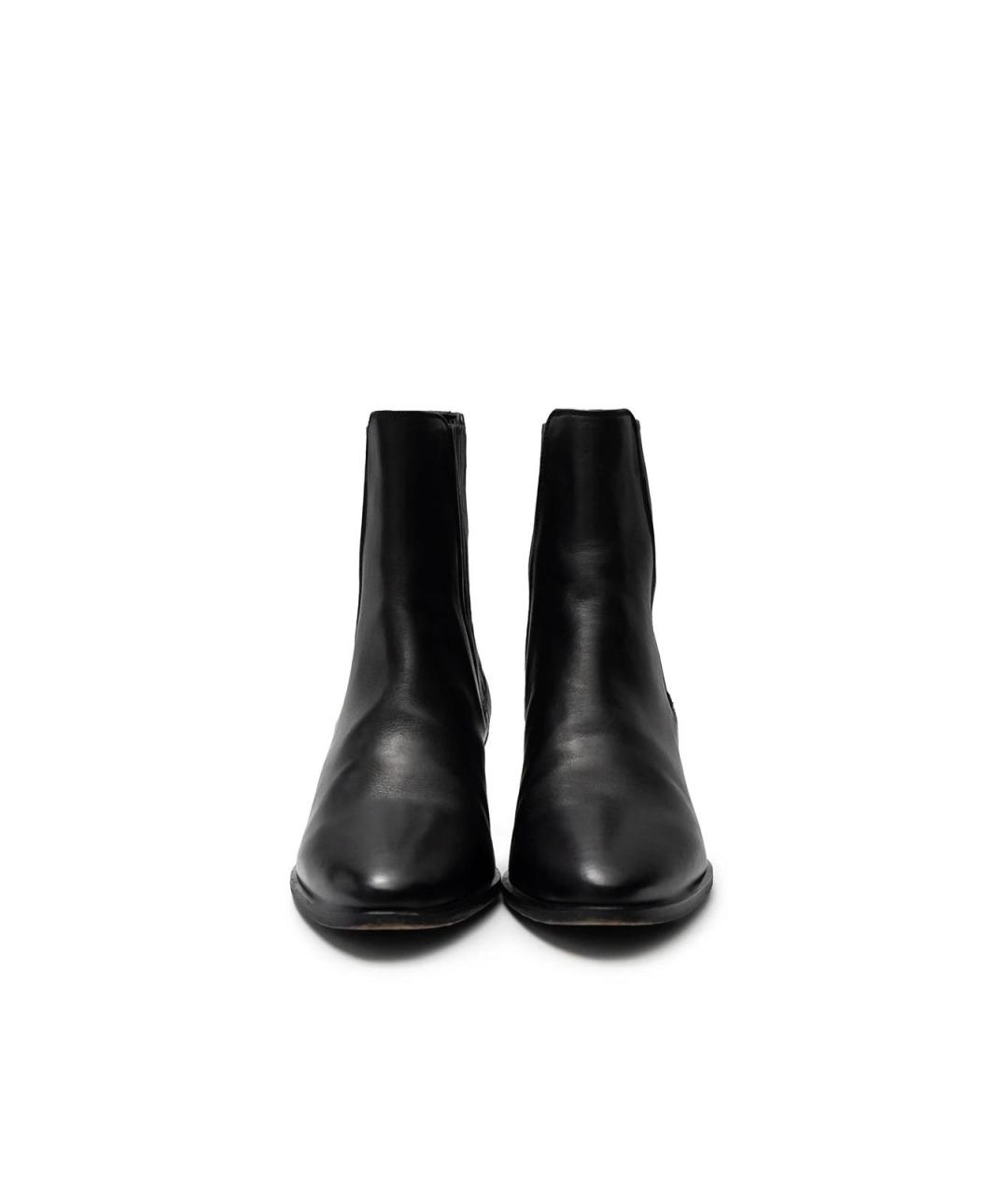 SAINT LAURENT Черные кожаные ботильоны, фото 4