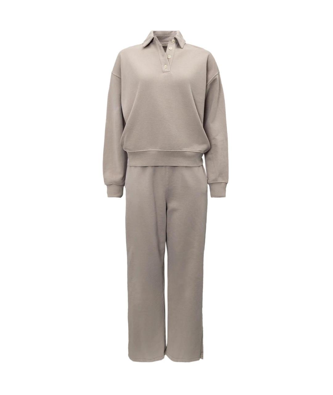 12 STOREEZ Серый хлопковый костюм с брюками, фото 1
