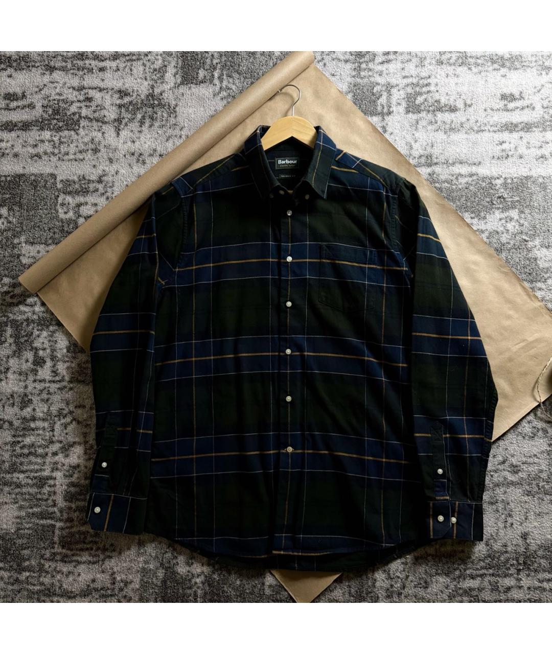 BARBOUR Зеленая хлопковая кэжуал рубашка, фото 5