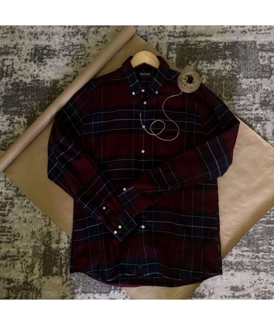 BARBOUR Красная хлопковая кэжуал рубашка, фото 5