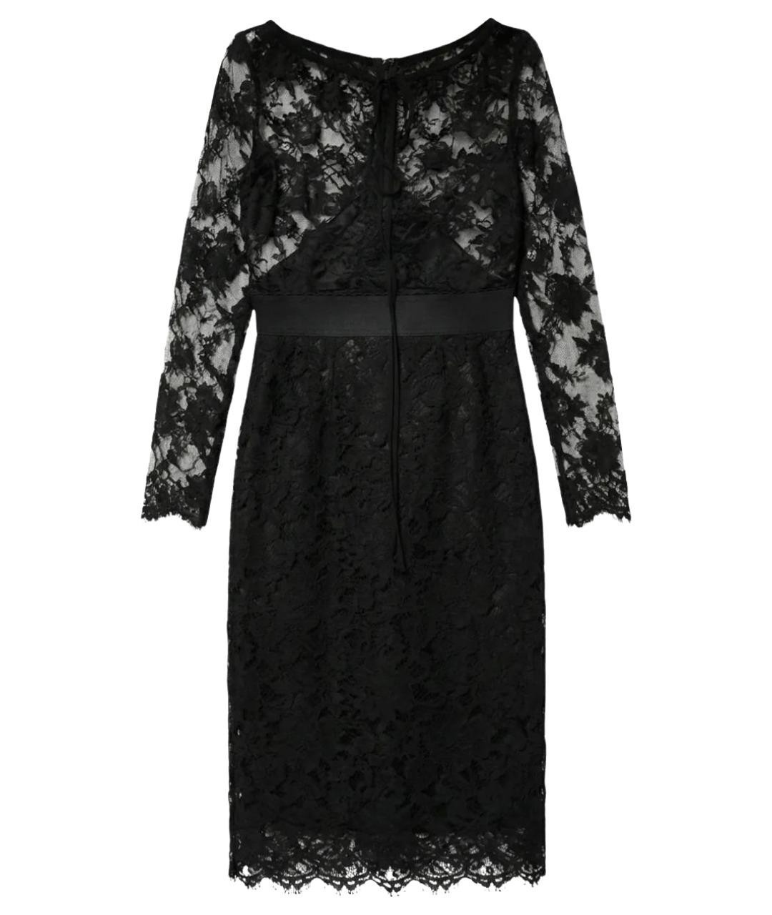 DOLCE&GABBANA Черное хлопковое коктейльное платье, фото 1