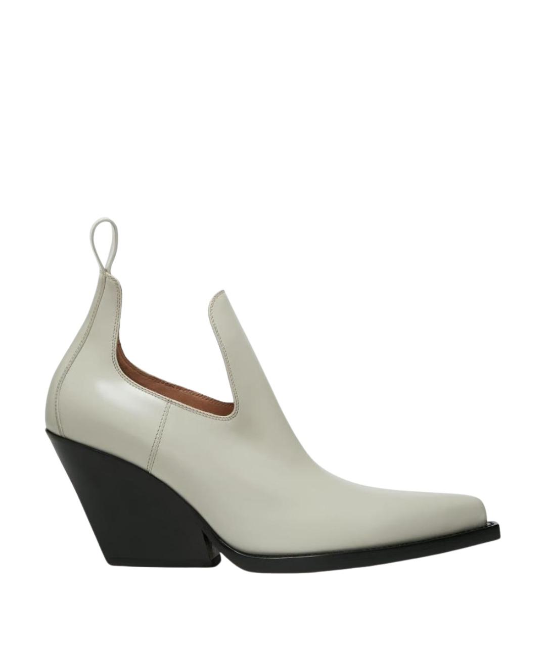 BOTTEGA VENETA Серые кожаные ботинки, фото 1