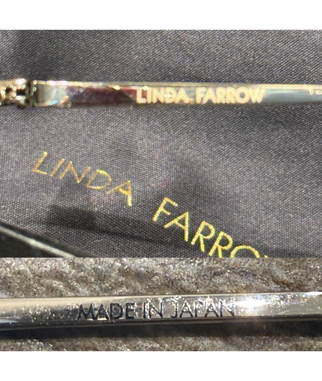 LINDA FARROW Голубые металлические солнцезащитные очки, фото 7