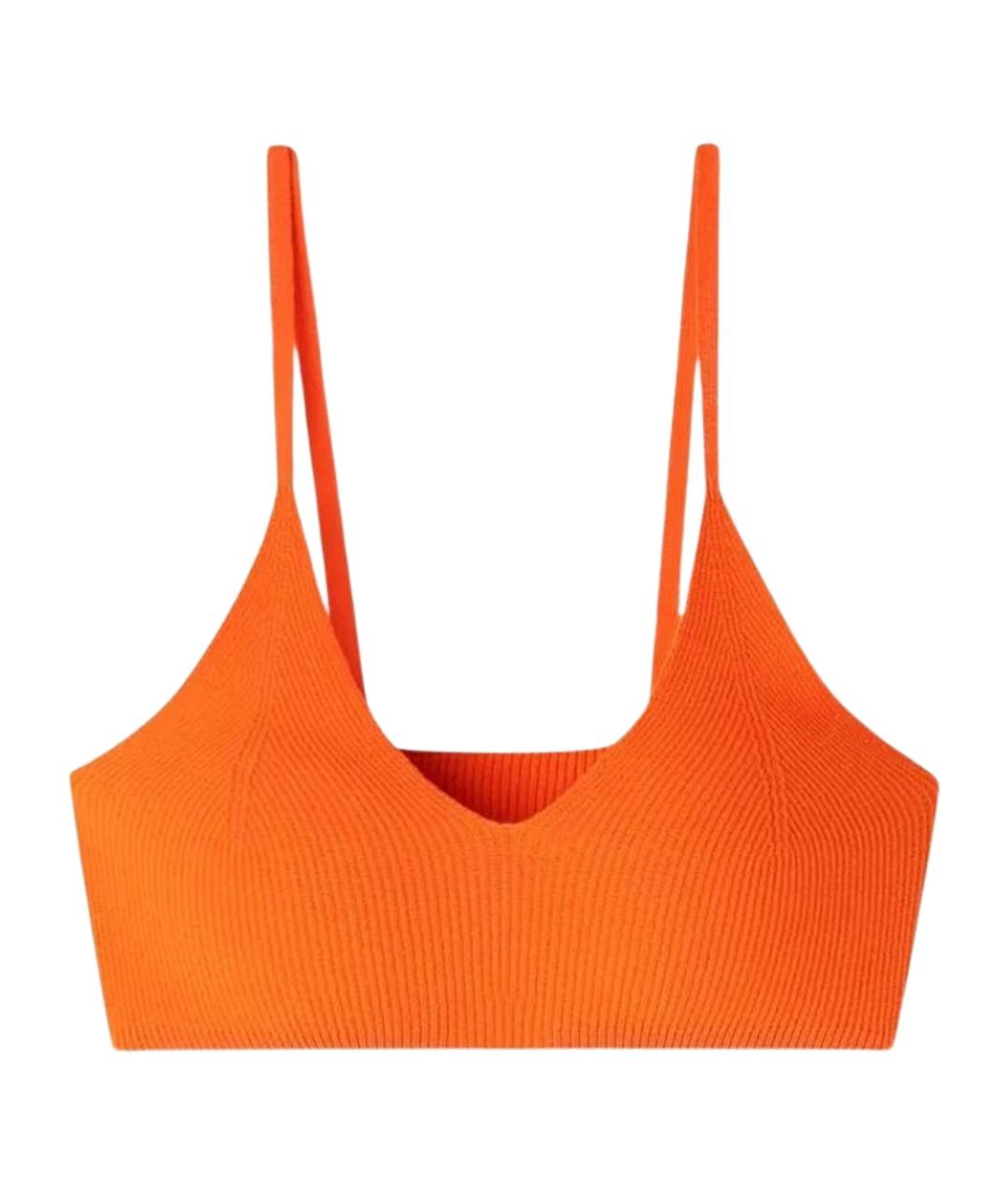 JACQUEMUS Оранжевая вискозная майка, фото 1