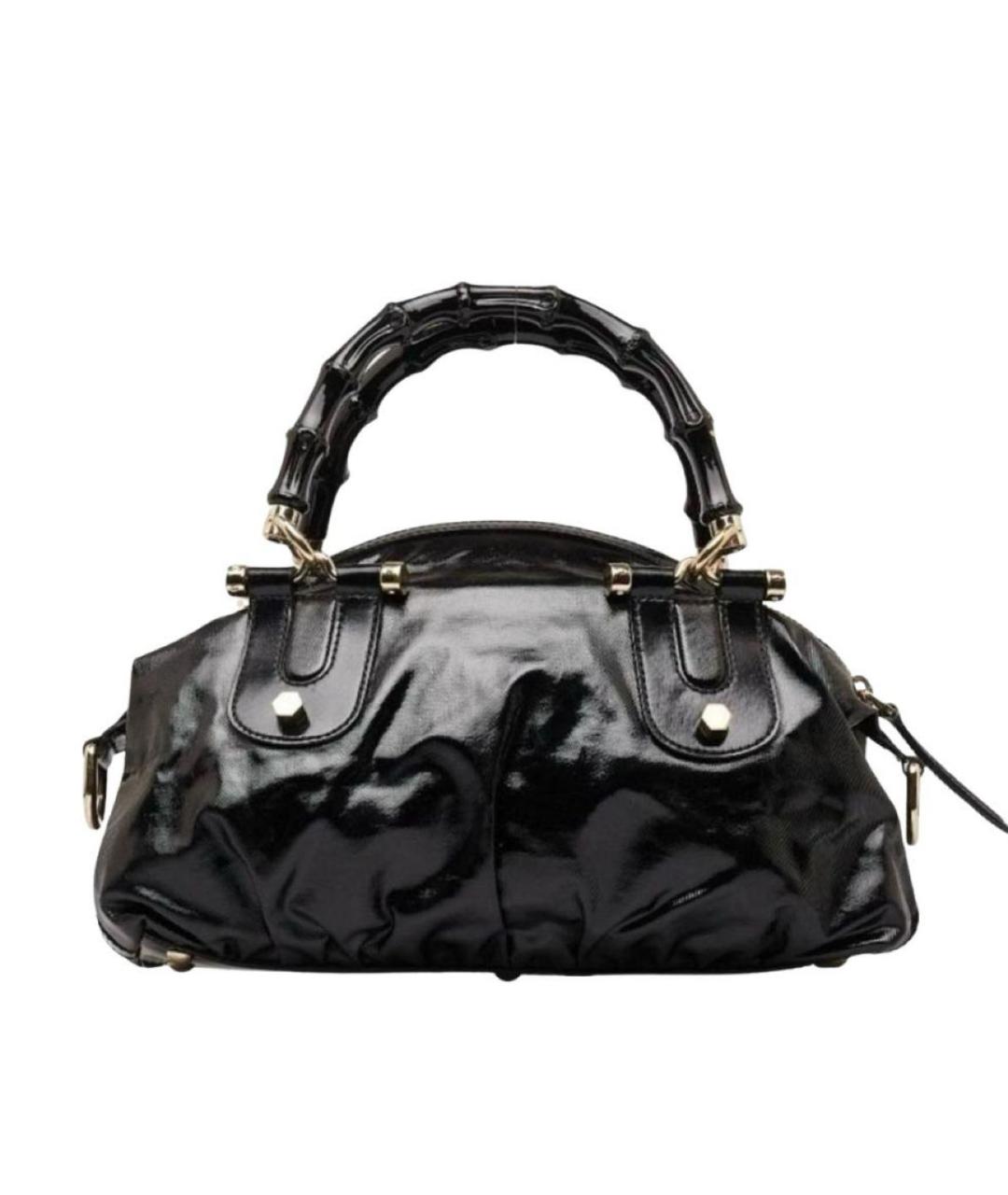 GUCCI Черная сумка с короткими ручками из лакированной кожи, фото 8