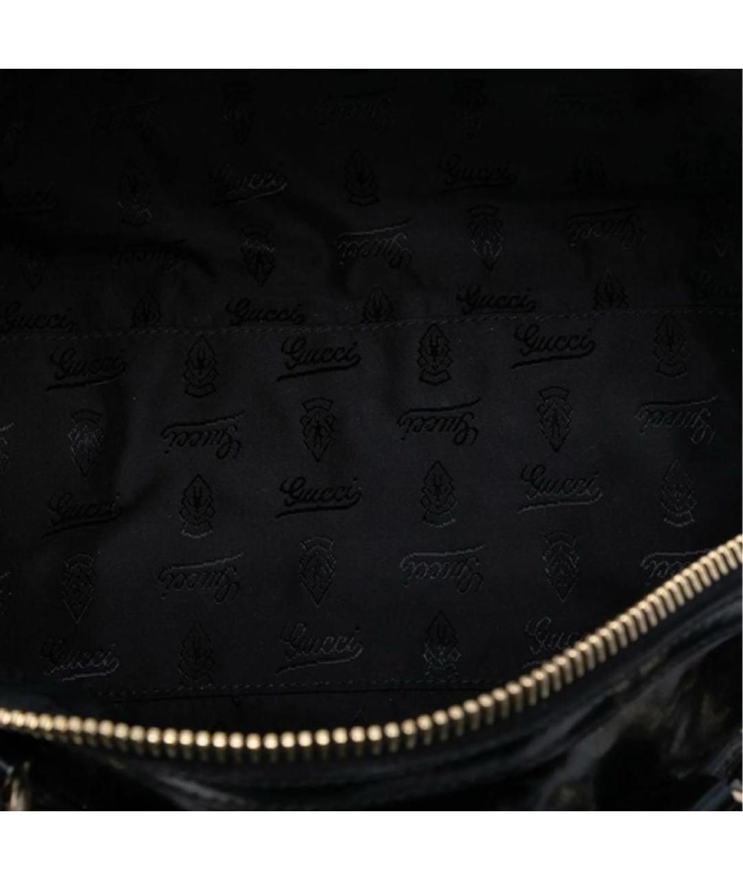 GUCCI Черная сумка с короткими ручками из лакированной кожи, фото 3