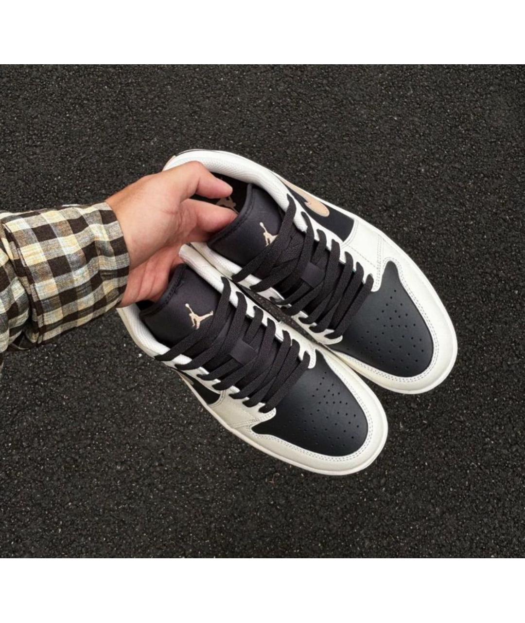 JORDAN Белые кожаные низкие кроссовки / кеды, фото 3