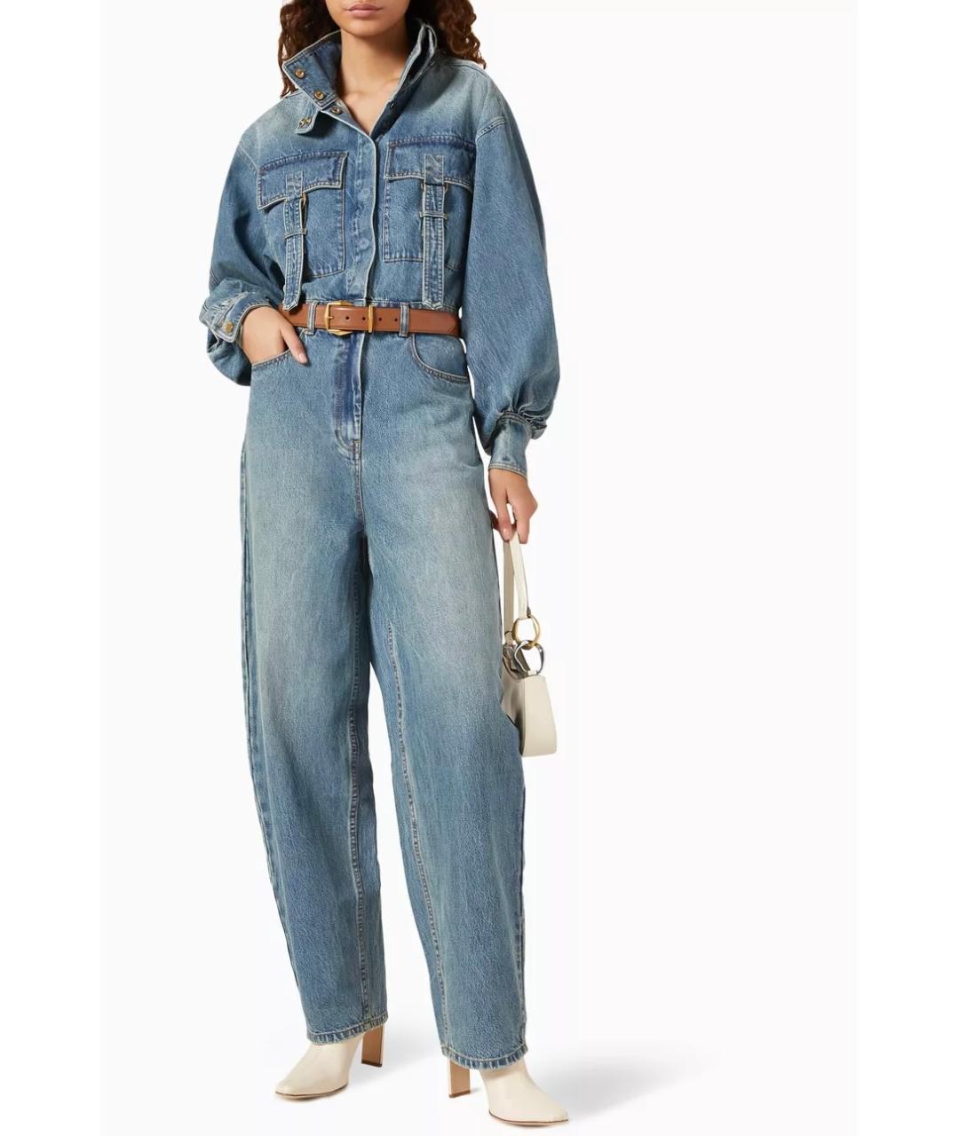 ZIMMERMANN Синий хлопковый комбинезон, фото 5