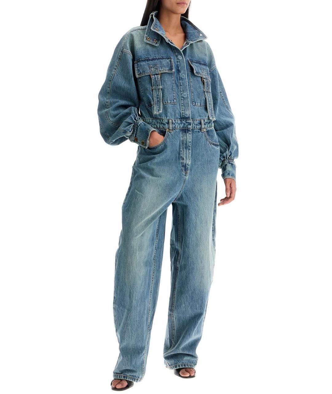 ZIMMERMANN Синий хлопковый комбинезон, фото 4