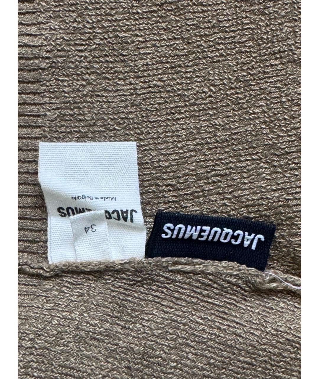 JACQUEMUS Хаки льняная майка, фото 3