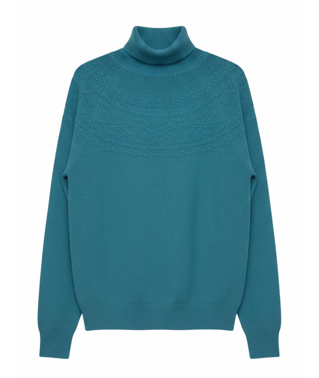HERMES Бирюзовый кашемировый джемпер / свитер, фото 1