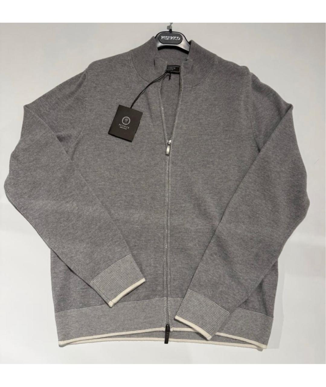 PESERICO Серый шерстяной кардиган, фото 5