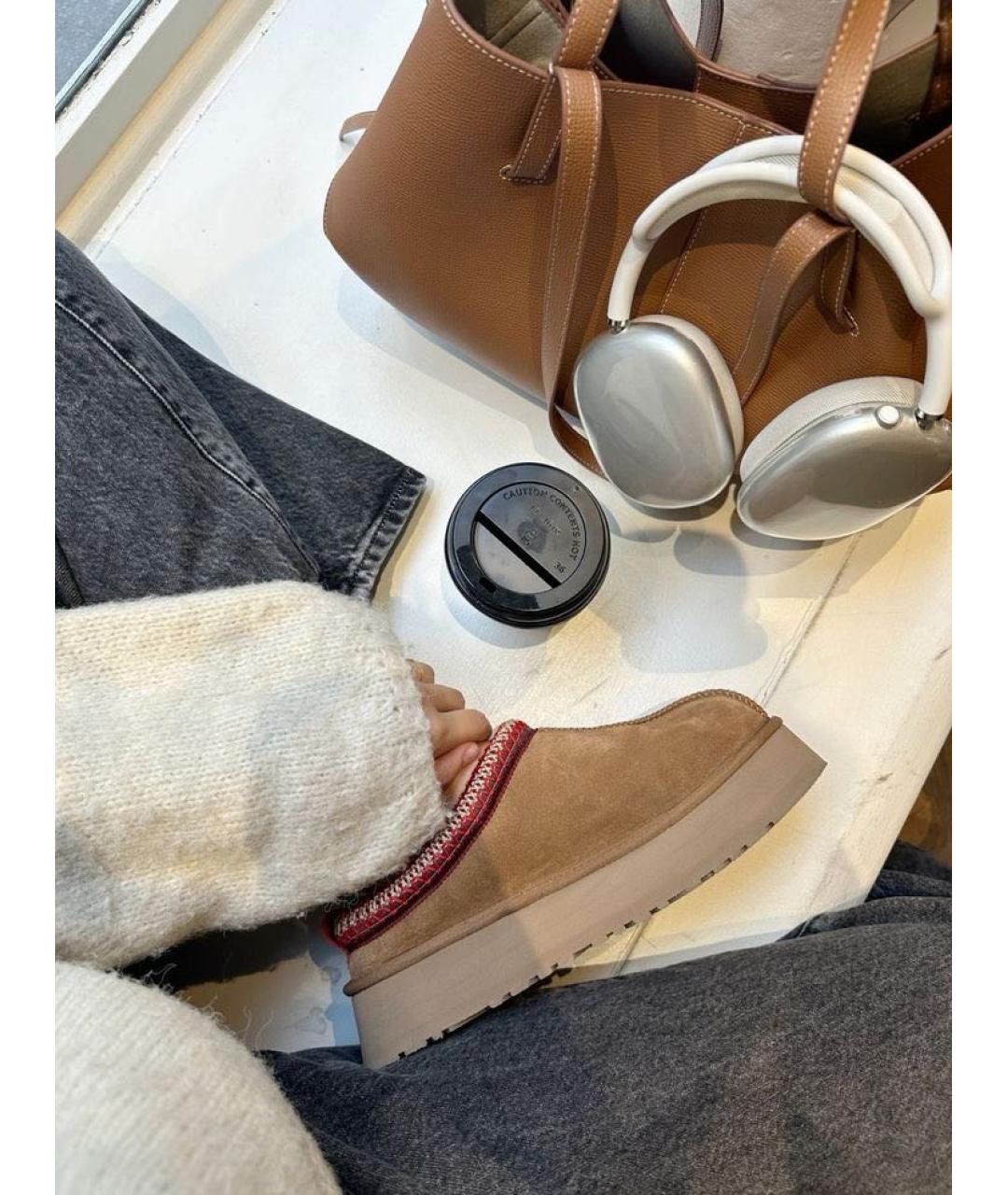 UGG AUSTRALIA Коричневые замшевые сабо, фото 2