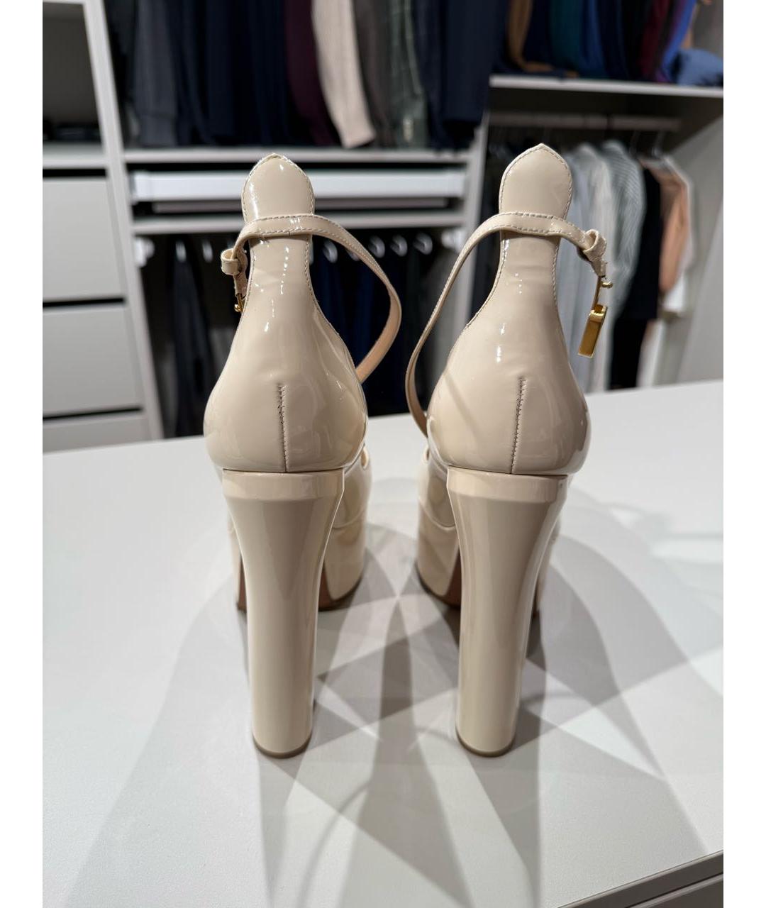 VALENTINO Белые туфли из лакированной кожи, фото 4