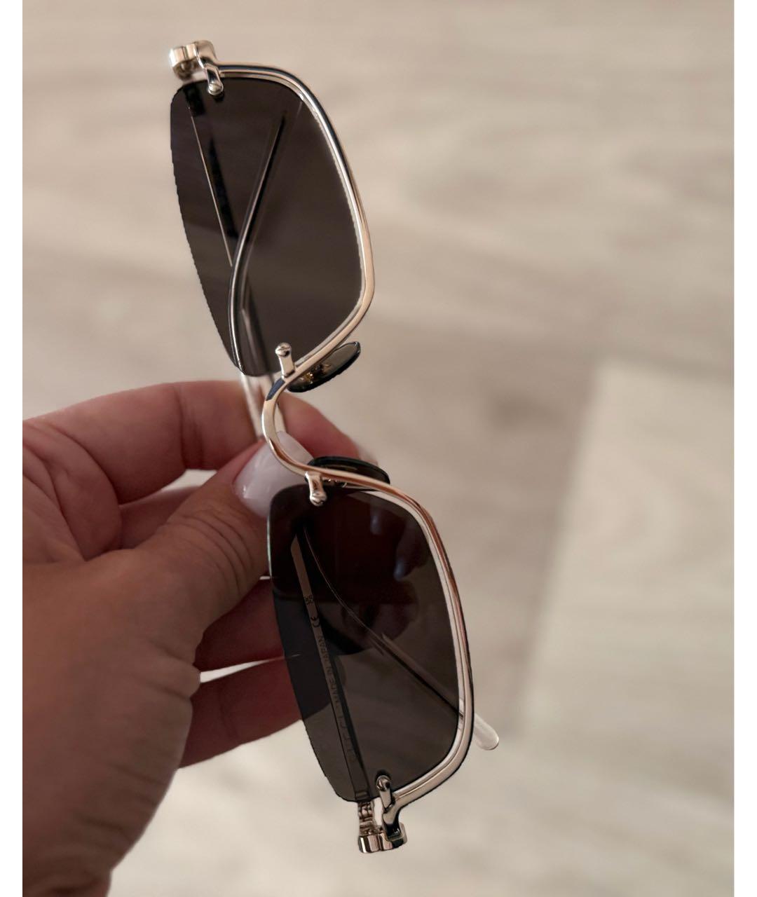 GUCCI Коричневые металлические солнцезащитные очки, фото 4