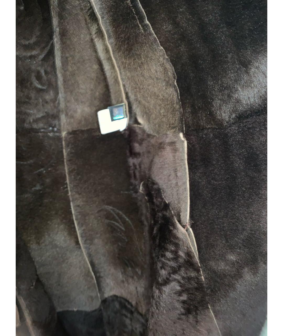 CAVALLI CLASS Коричневая кожаная дубленка, фото 5