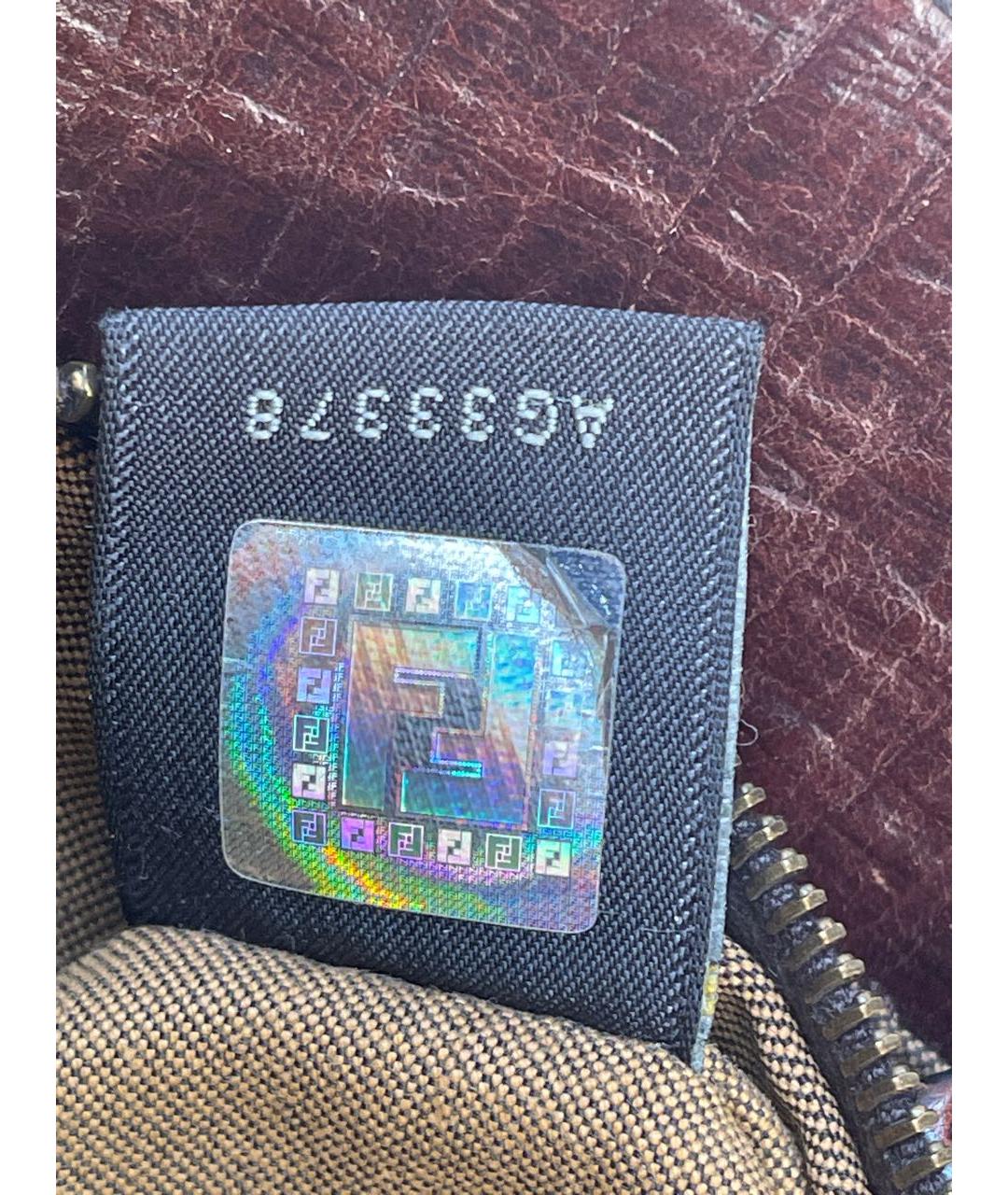 FENDI Коричневая сумка с короткими ручками, фото 7