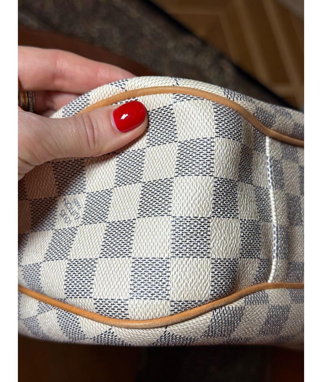 LOUIS VUITTON Белая кожаная сумка с короткими ручками, фото 5