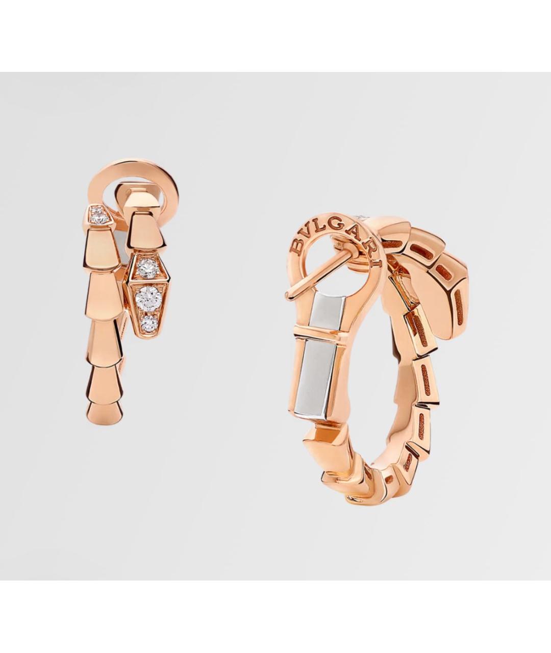 BVLGARI Розовые серьги из розового золота, фото 2