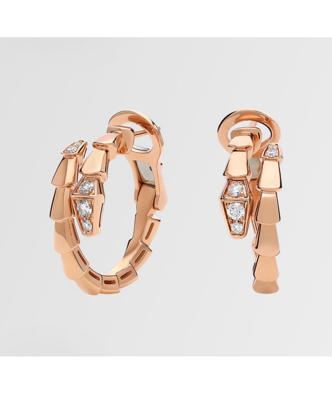 BVLGARI Розовые серьги из розового золота, фото 3