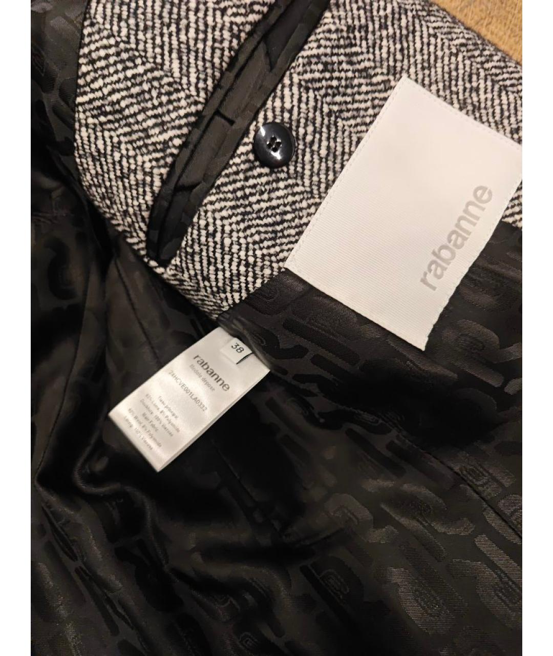 PACO RABANNE Серый шерстяной жакет/пиджак, фото 5