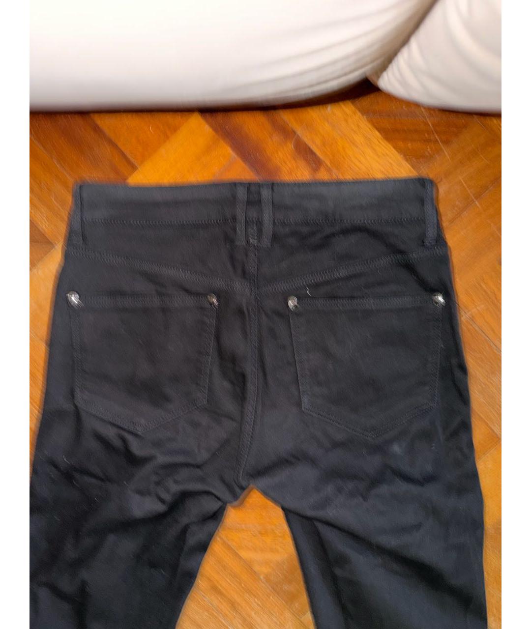 BURBERRY Черные хлопко-эластановые джинсы слим, фото 4