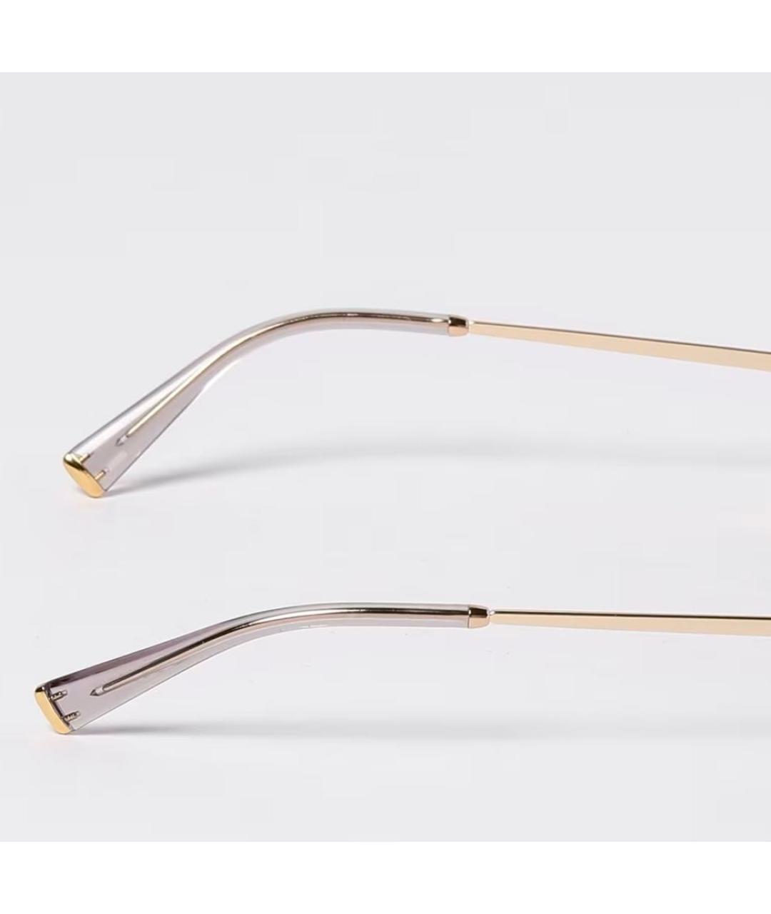 MIU MIU Розовые металлические солнцезащитные очки, фото 4