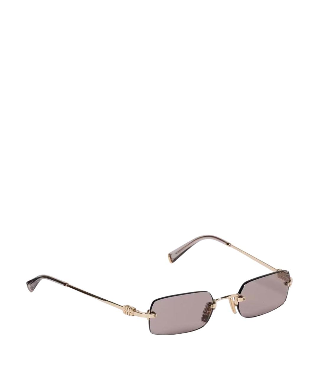 MIU MIU Розовые металлические солнцезащитные очки, фото 1