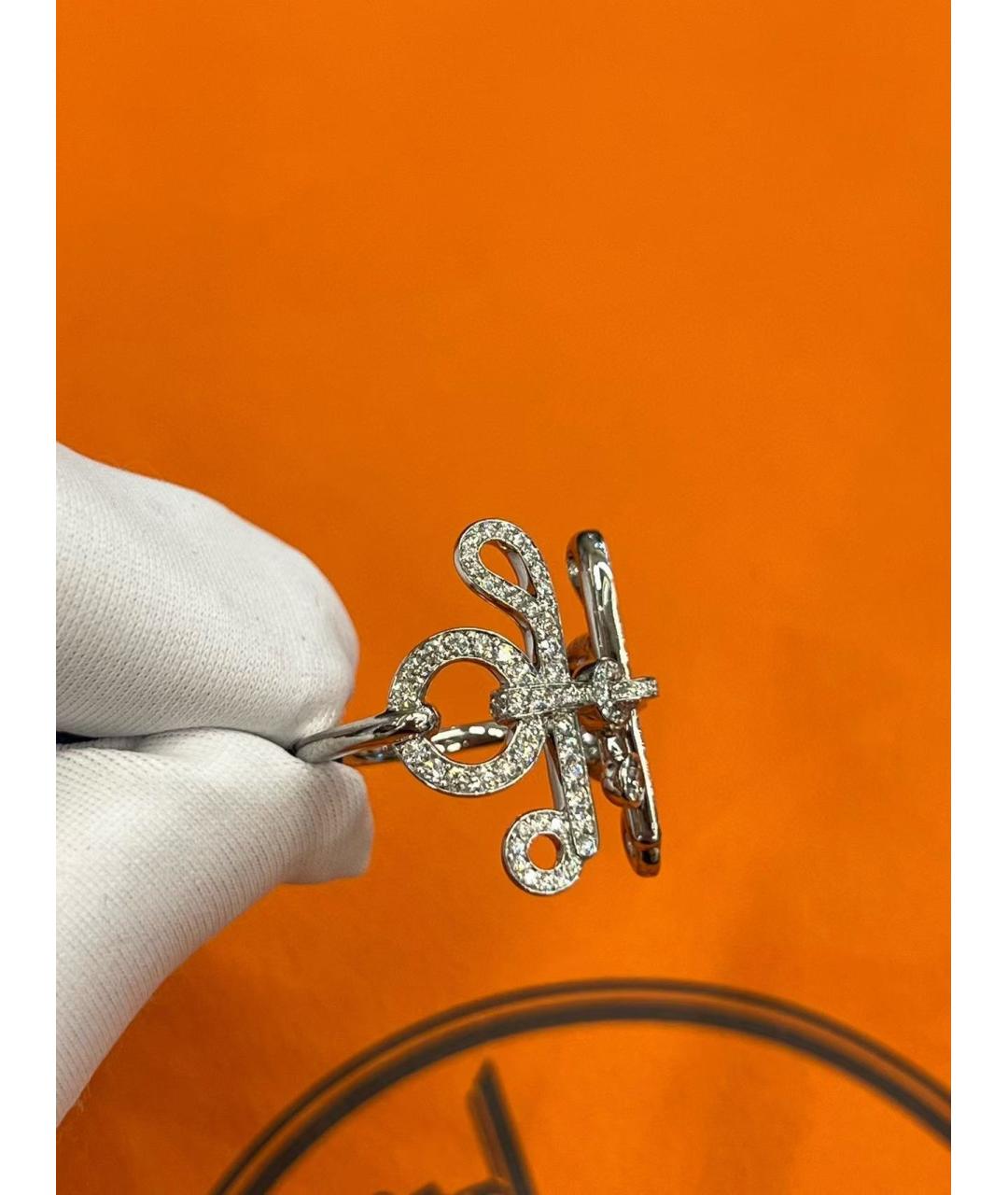 HERMES Серебряное кольцо из белого золота, фото 4