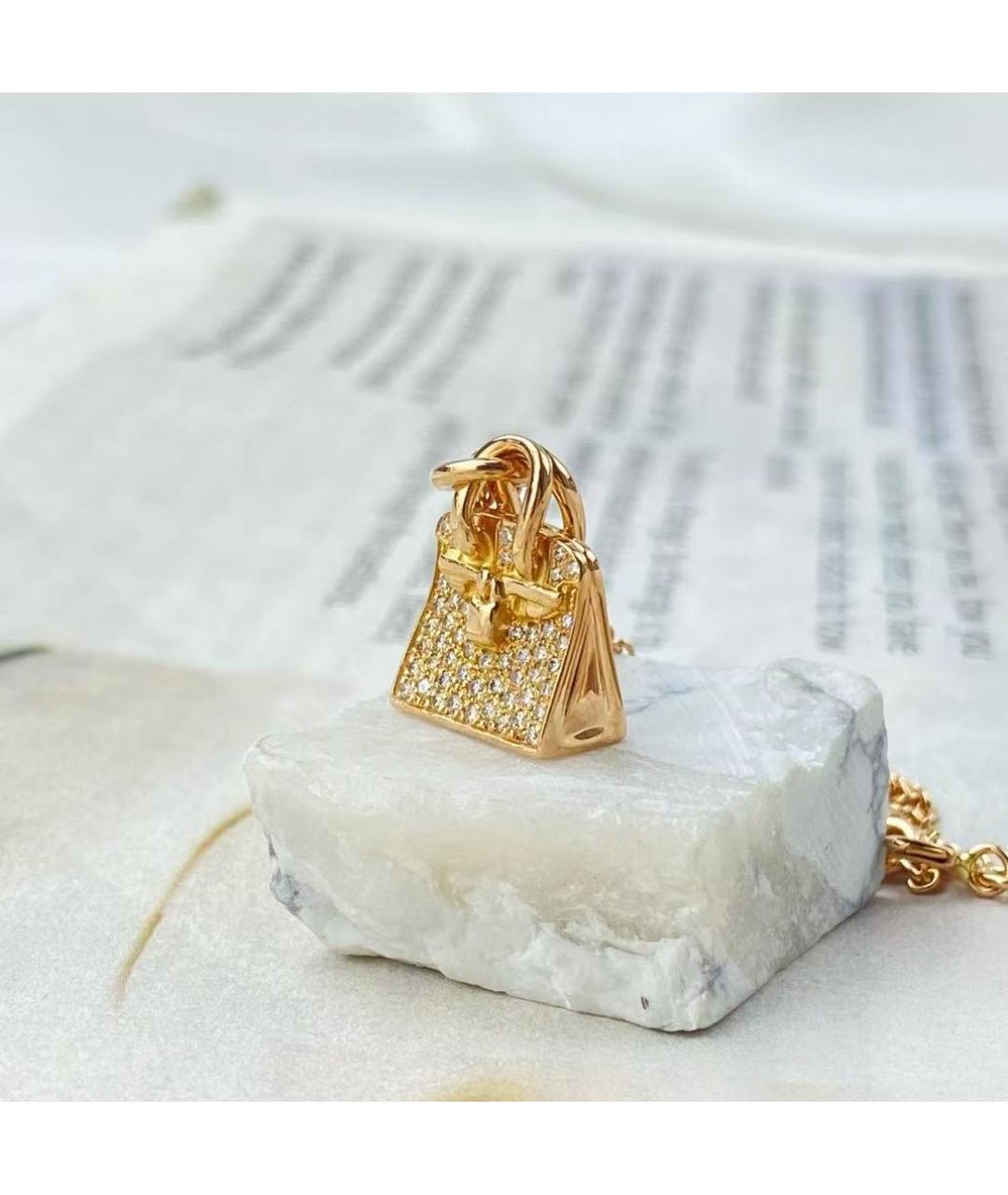 HERMES Золотая подвеска из розового золота, фото 5