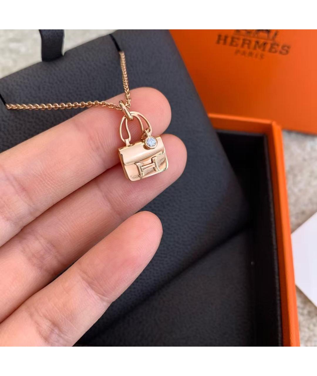 HERMES Золотая подвеска из розового золота, фото 4