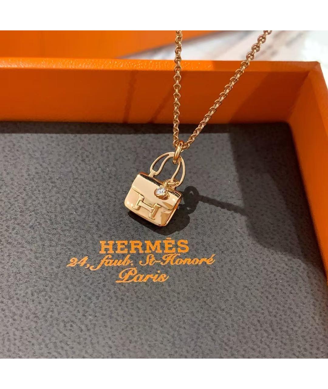 HERMES Золотая подвеска из розового золота, фото 5