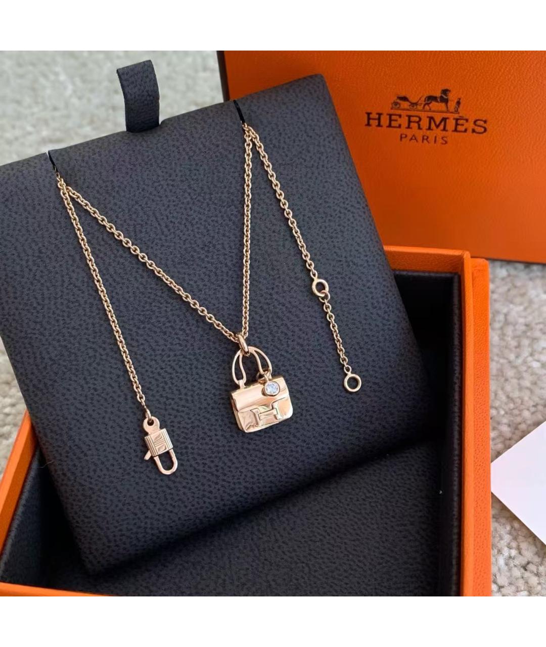 HERMES Золотая подвеска из розового золота, фото 2