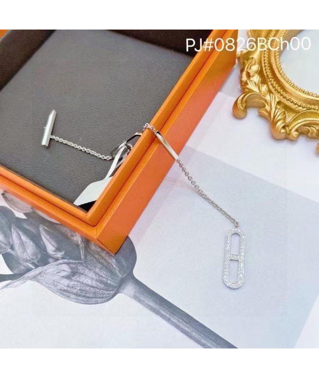 HERMES Серебрянный браслет из белого золота, фото 3