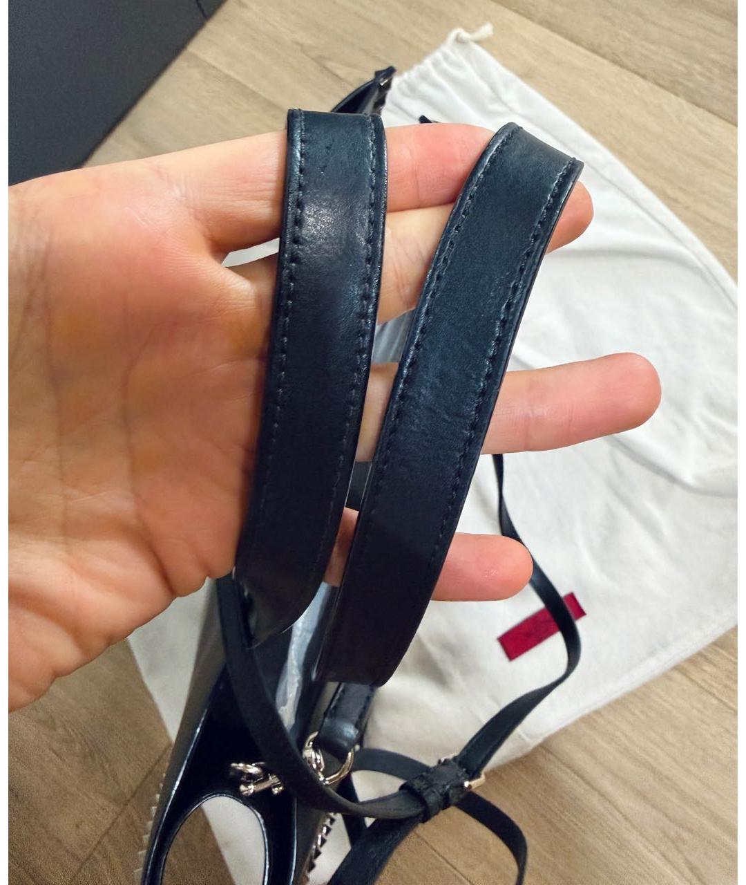 VALENTINO Черная кожаная сумка тоут, фото 7