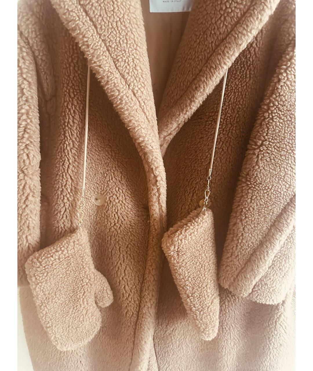 MAX MARA Коричневая шерстяная шуба, фото 3