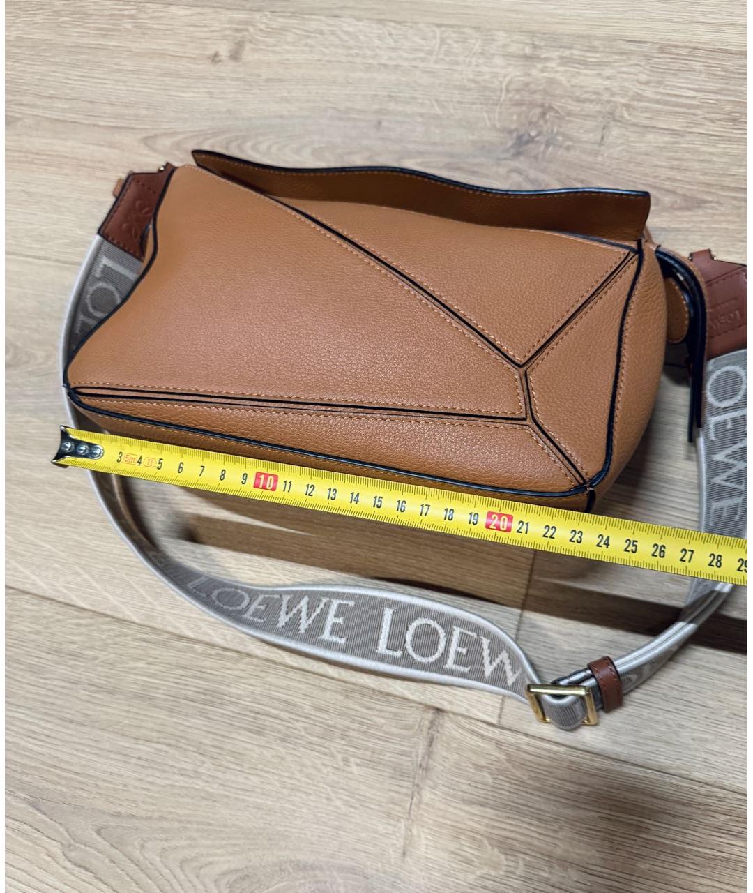 LOEWE Коричневая кожаная сумка через плечо, фото 5