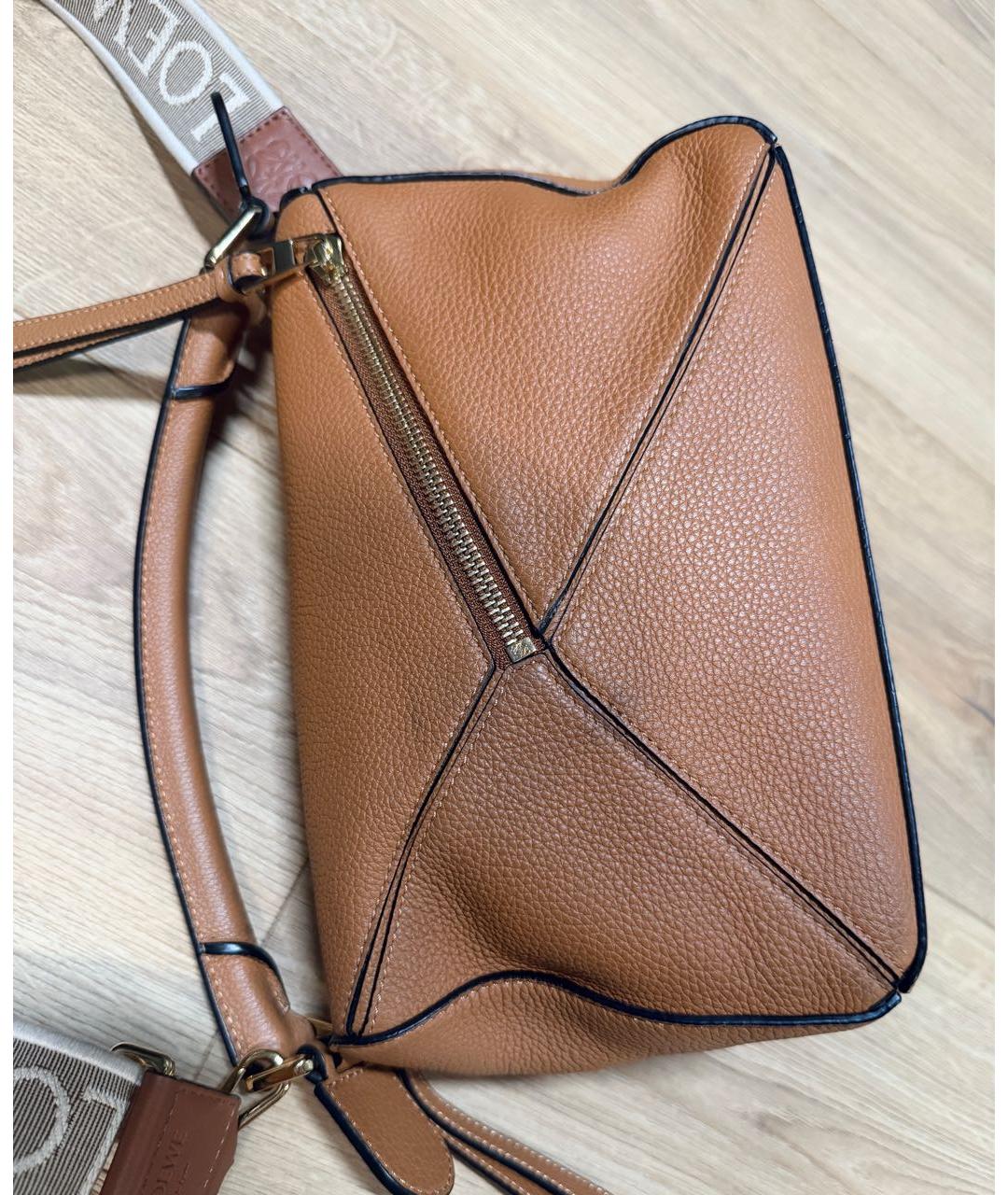 LOEWE Коричневая кожаная сумка через плечо, фото 8