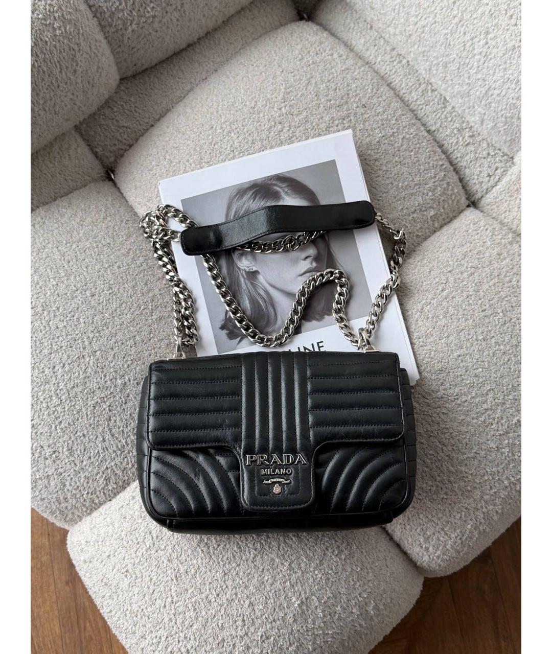 PRADA Черная кожаная сумка через плечо, фото 9