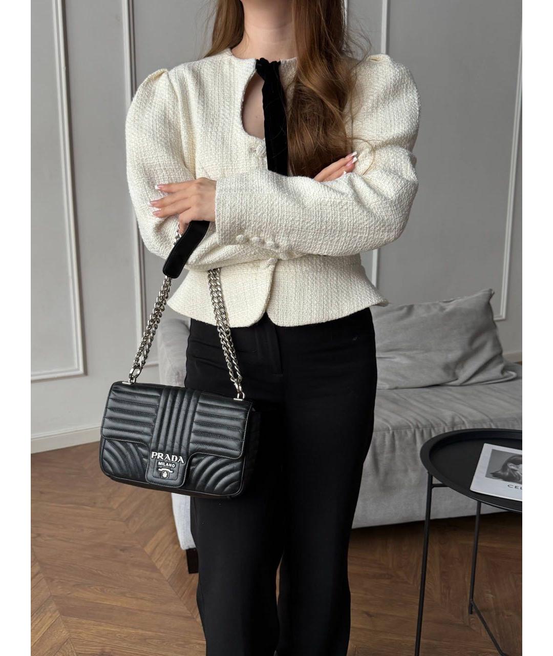 PRADA Черная кожаная сумка через плечо, фото 3