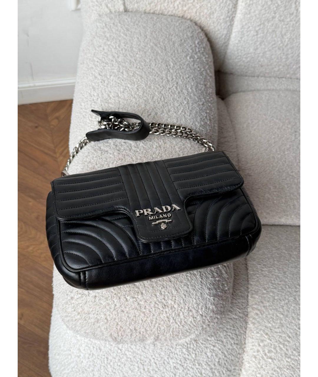 PRADA Черная кожаная сумка через плечо, фото 2