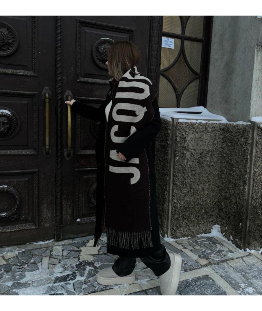 JACQUEMUS Коричневый шерстяной шарф, фото 6